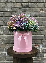 Цветочная композиция из Гипсофила и Розы в шляпной коробке #REPLACE_PRED# Дзержинске