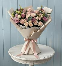 Букет цветов из:  Розы и Лизиантусы #REPLACE_PRED# Дзержинске