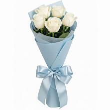 Букет 5 Белых роз Проуд в Дзержинске
