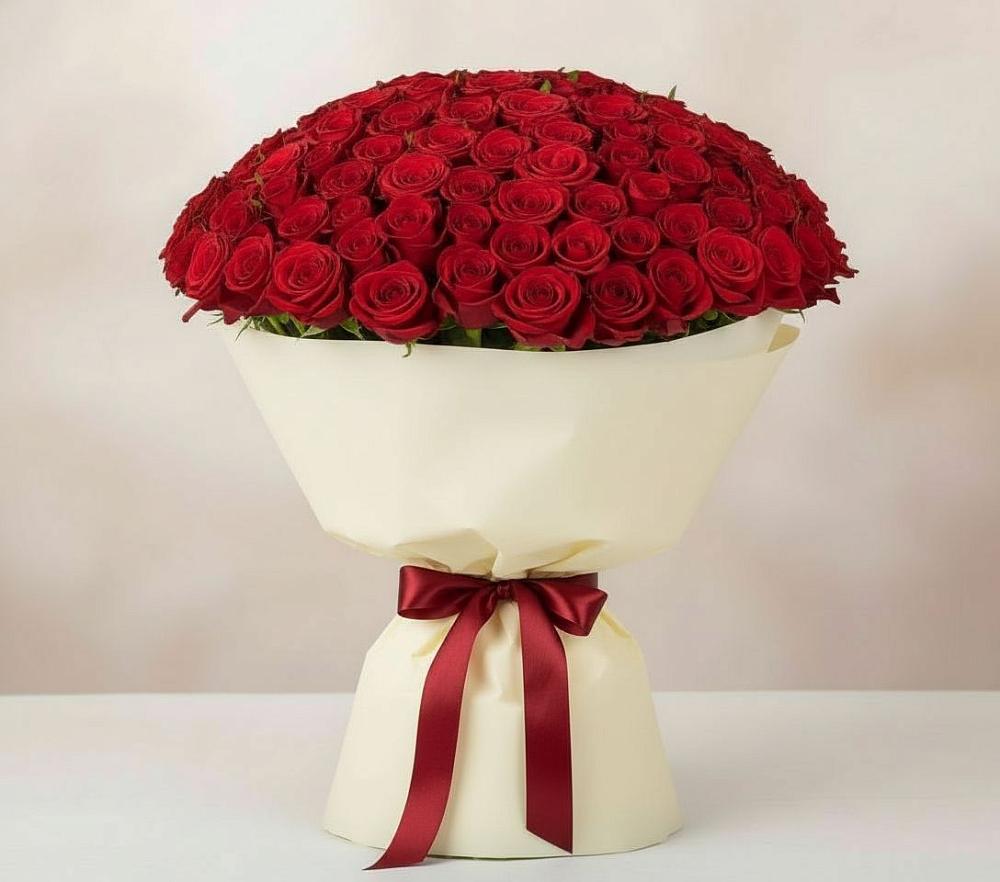 Букет 101 Красная роза Милано в Дзержинске