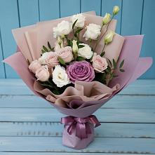 Букет цветов из:  Розы и Лизиантусы в Дзержинске