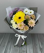 Букет цветов из:  Розы, Герберы и Хризантемы в Дзержинске