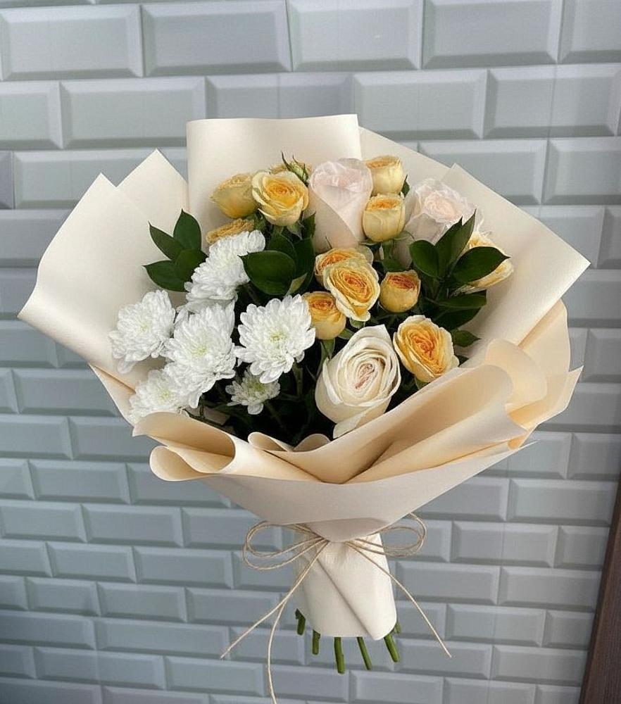 Букет цветов из: Розы и Хризантемы в Дзержинске