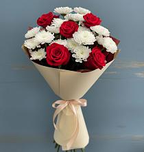 Букет цветов из:  Розы и Хризантемы в Дзержинске