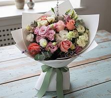 Букет цветов из:  Розы, Лизиантусы и Гвоздики #REPLACE_PRED# Дзержинске