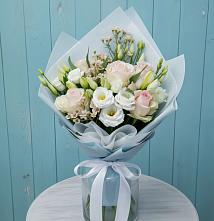 Букет цветов из:  Розы и Лизиантусы в Дзержинске