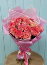Букет 15 Розовых роз Равель в Дзержинске